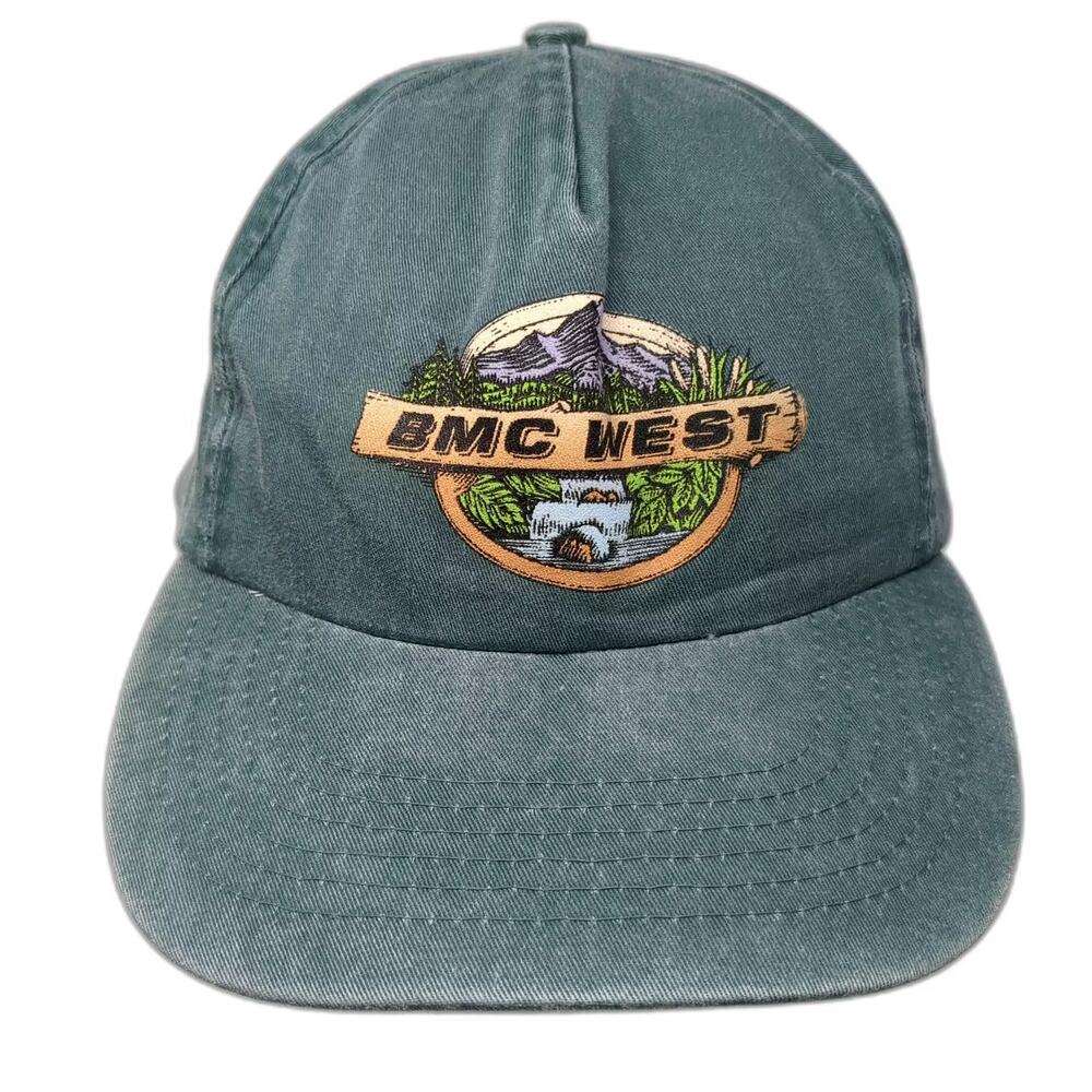Hoxer Headwear BMC West Mountain Landscape Logo Green Slideback Adjustable Hat